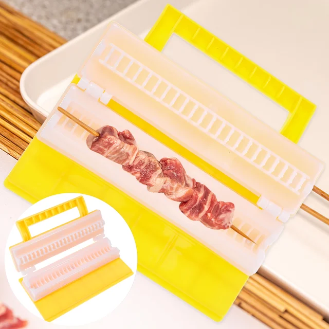 Barbecue Parrillas Para Asar Carne Húslánc -Eszközök Gyors Hordozható Hús Nyárs Doboz Nyársok Kebab Készítő Eszköz Otthon - Image 5