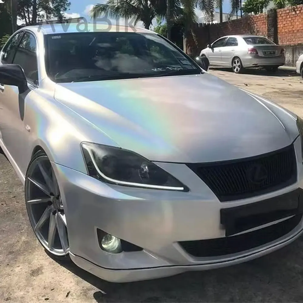 High Glossy Psychedelic Diamond Rainbow Chrome Vinyl Wrap