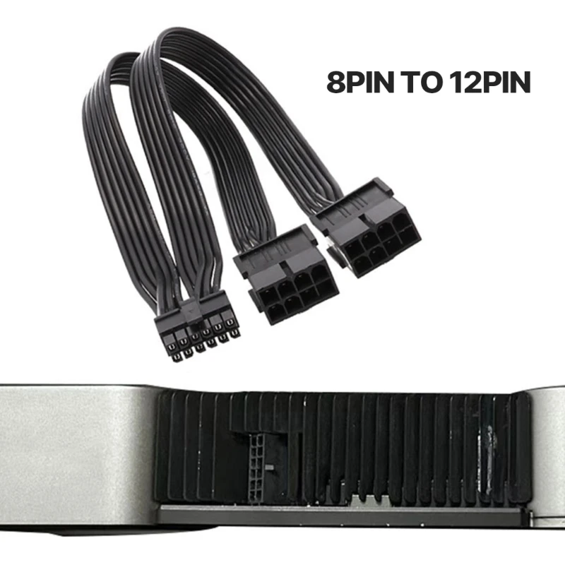 Due Cavi Adattatore Alimentazione Gpu Pcie Da 8 Pin Femmina A 12 Pin Maschio Per Rtx3070 3090