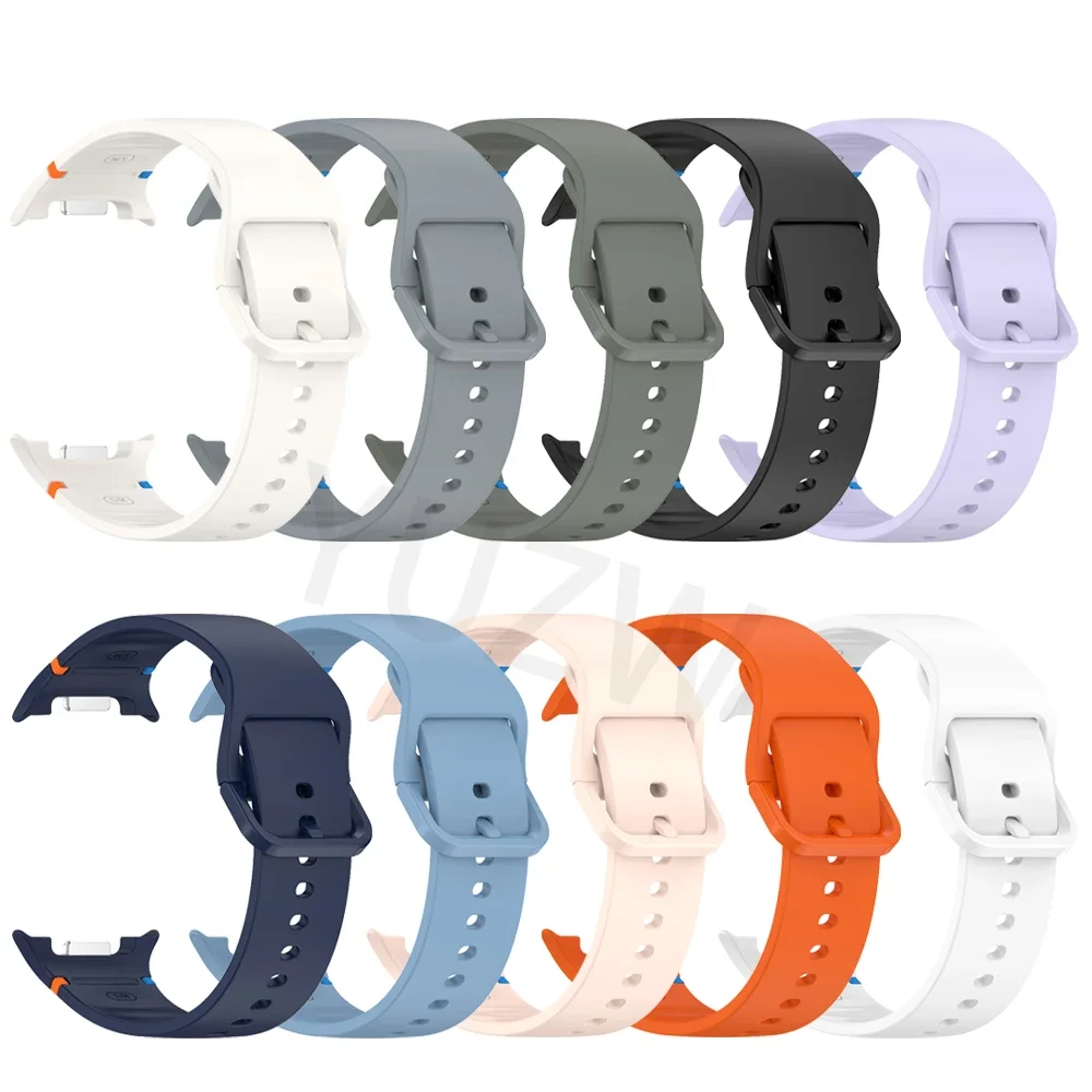 For Samsung Watch 8 Strap Original Silicone Soft Watchband Replacement Band No Gap Galaxy Watch 8 classic 40mm 44mm 46mm Correas