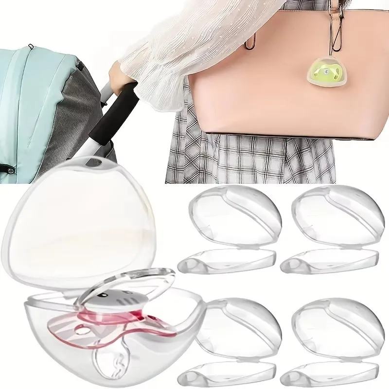 투명한 젖꼭지 케이스 젖꼭지 홀더 상자 여행 및 가정용 BPA 프리 젖꼭지 쉴드 케이스