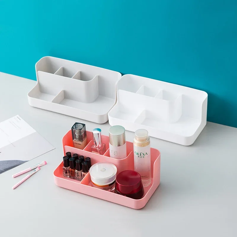 Makeup Organizer Bathroom Storage Box Cosmetic Organiser Office Desktop Make Up Jewelry Storage Box Sundries Container 2