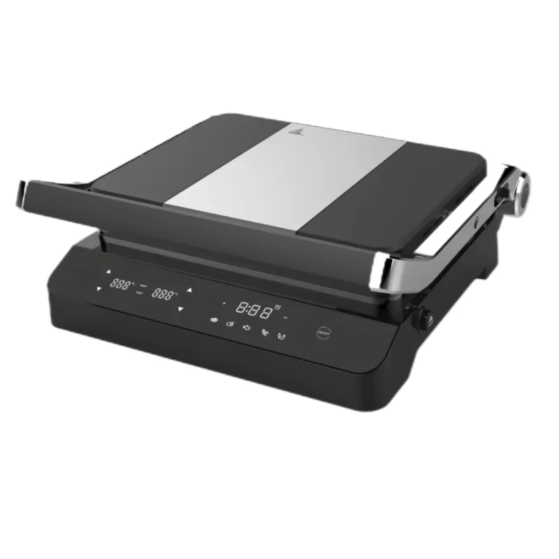 4-Slice Digital Electric Contact Grills & Griddles Portable Hot Plate with Top Glass Exterior Electric Barbecue Grill 2
