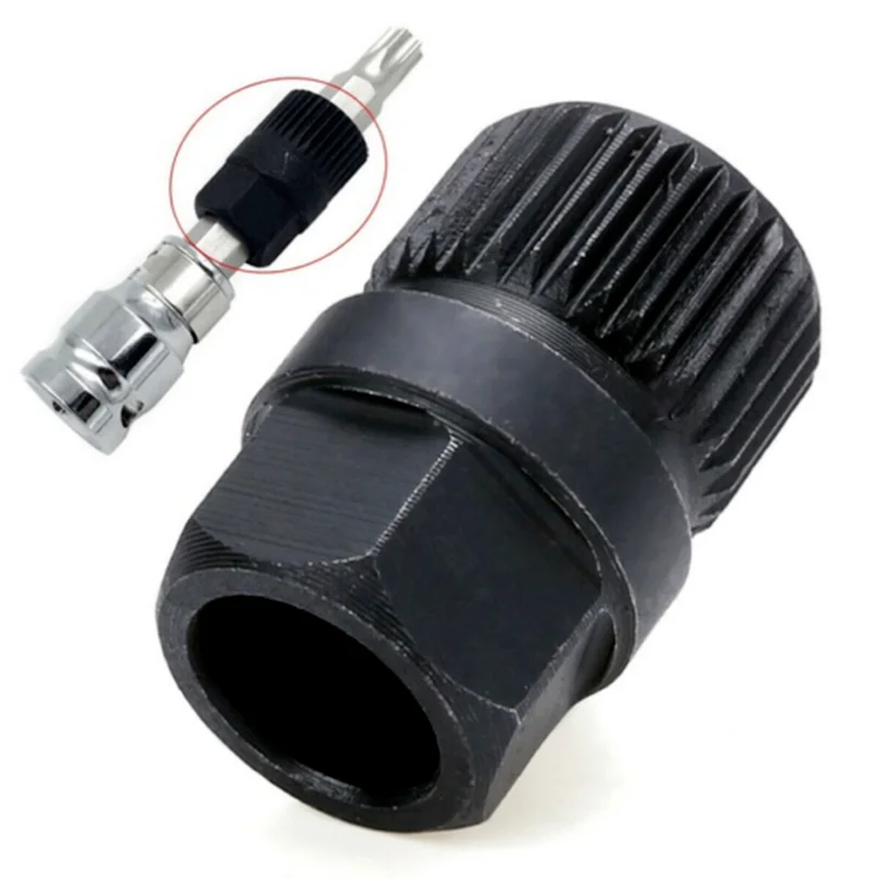 

33 Black Spline Alternator Clutch Free Wheel Pulley Removal Tool For Car