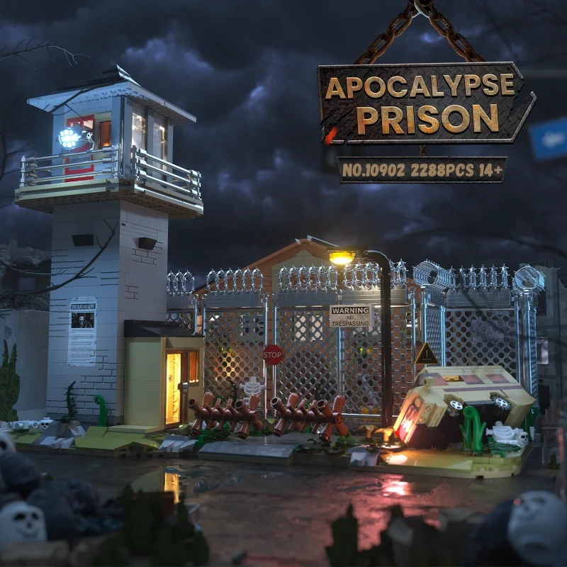 その他 The Walking Dead Construction - Prison Tower McFarlane Walking Dead Building Set Prison Tower & Gate