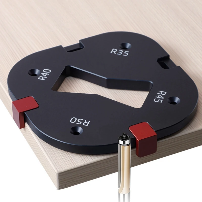 Pocket Radius Jig Router Cutting Fillet Template 4-In-1 R-Angle Arc Chamfering Template Round Corner Quick Cutting Mold