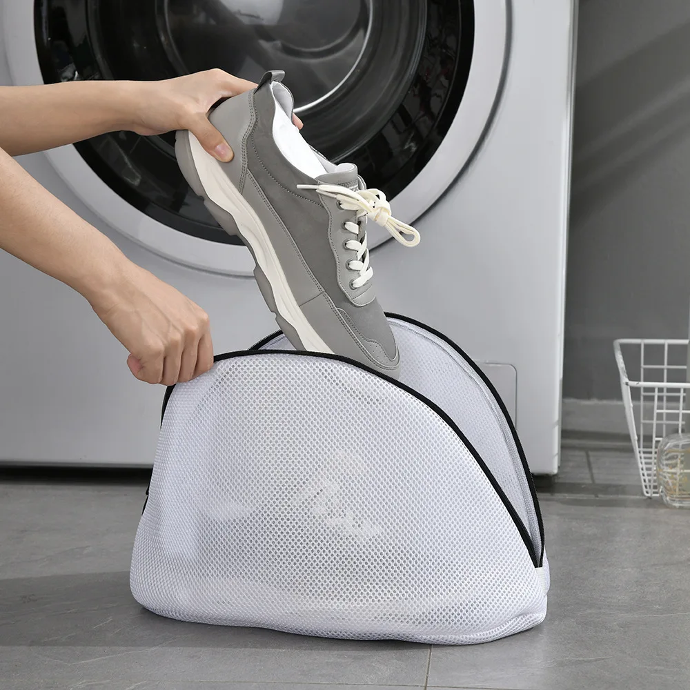 1 Pcs Mesh Laundry Bag for Trainers/Shoes Boot with Zips for
