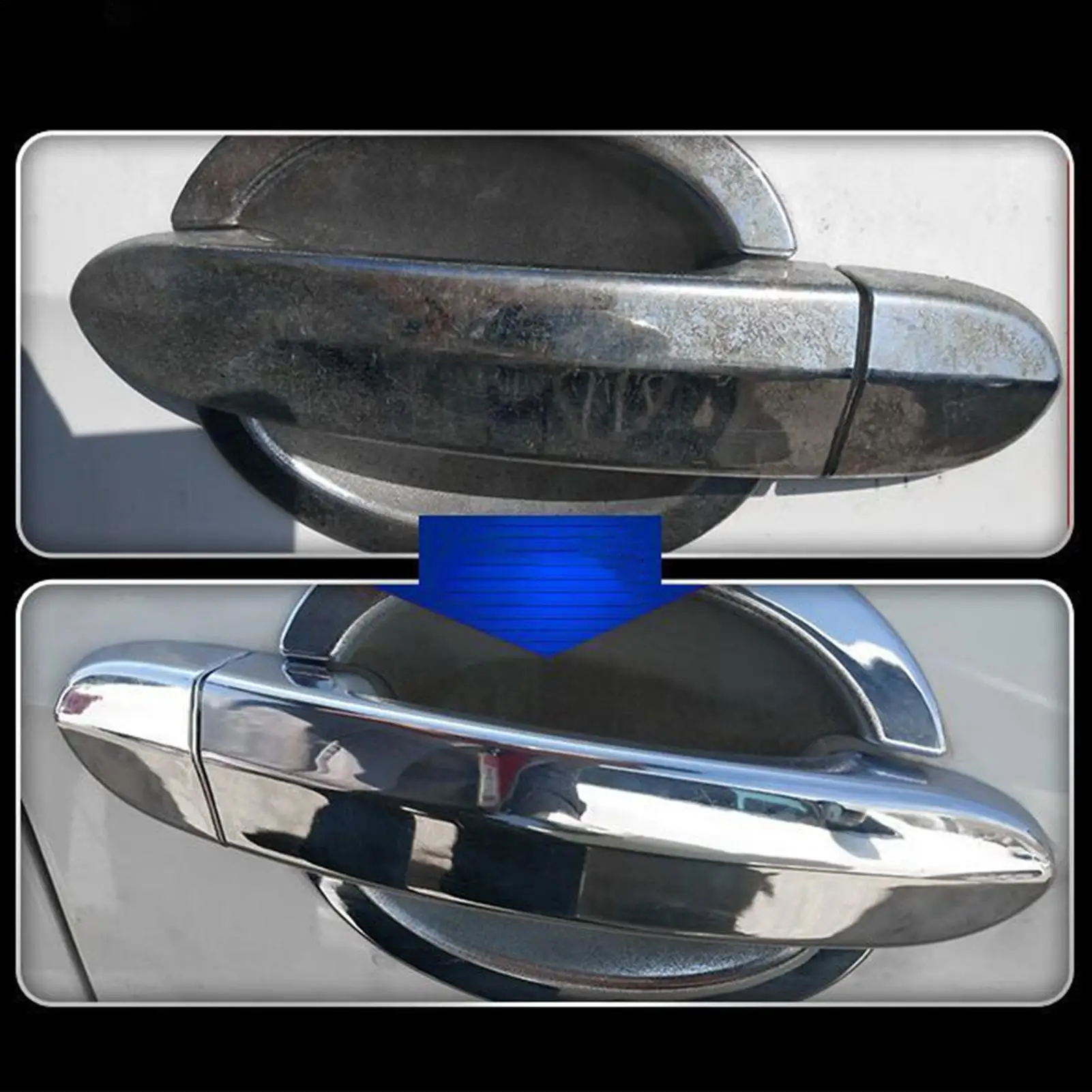 Car Chrome Cleaner Chrome Polish Spray Nano Scratch Remover Long-Lasting Cleaner for Truck Boat SUV RV Stainless Steel Aluminum