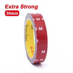 Extra Strong Double - Sided Adhesive Tape with High Viscosity, 3 Meters Long and 0.8mm Thick - No Residue Removal - 4PCS (30MM)