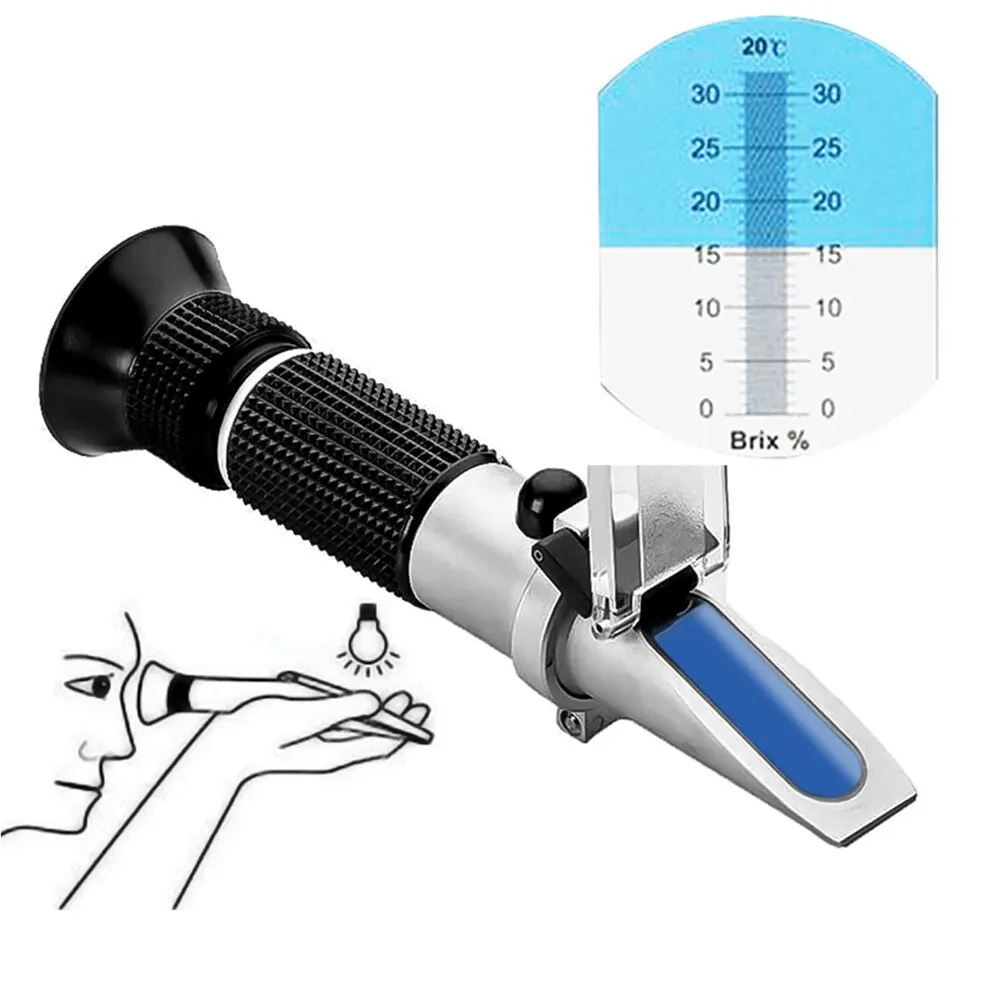 VResourcing Handheld Alcohol Refractometer, 0~80% Alcohol Content Measurement  Tool Tester for Spirits Distilled Ethanol with Water like Whi
