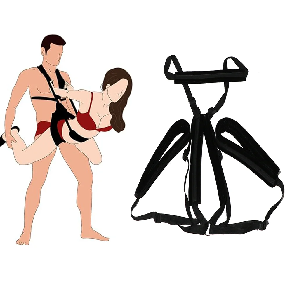Adult Sex Toys Couples BDSM Bondage Love Slings Sex Swing Set Adjustable Straps Soft Plush Padding Mat Restraints Toys