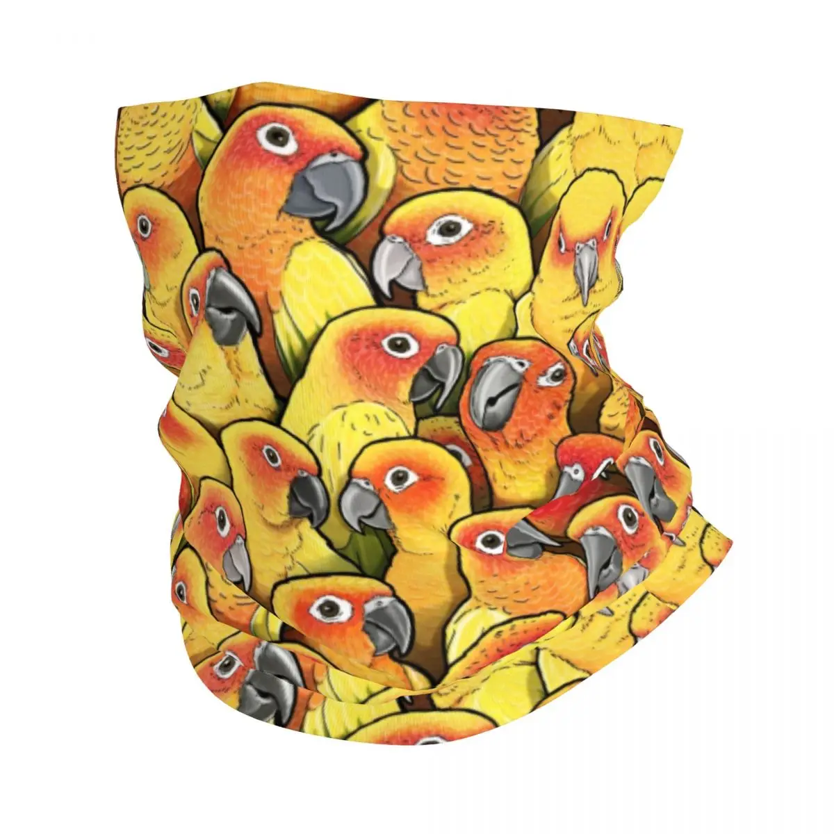 

Бандана Sun Conures для мужчин и женщин, защита для шеи, зимний шарф для пеших прогулок и лыж, накидка на лицо с попугаями и птицами