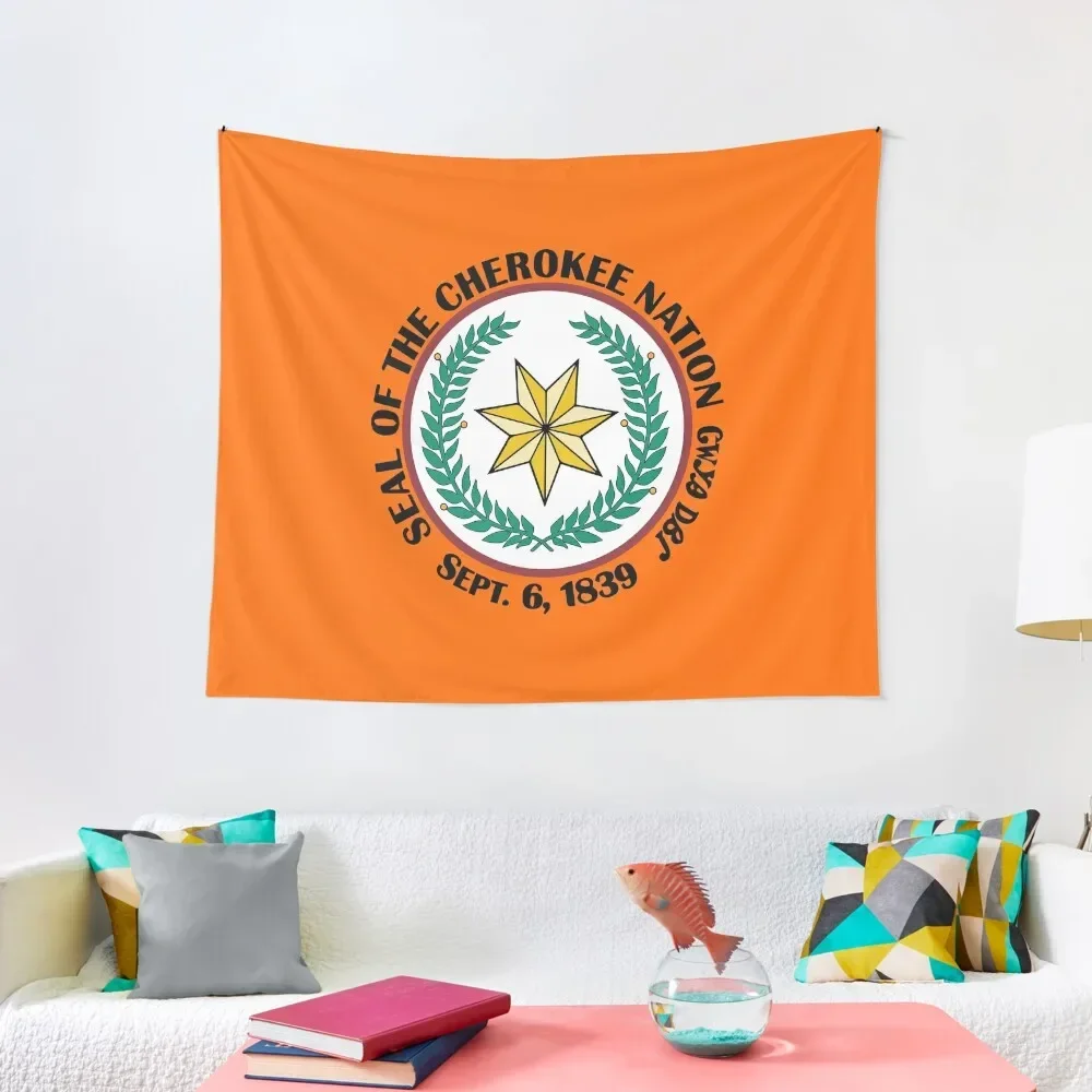 

flag of the cherokee cherokee nation - cherokee indians Tapestry Custom Home Decorators Wall Decorations Tapestry