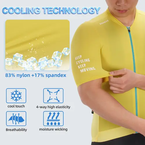DAREVIE Man Cycling Maillot Cool Technology Cycling Jersey Man Women Breathable Quick Dry Cycling Clothes for Men Small Size - Image 3