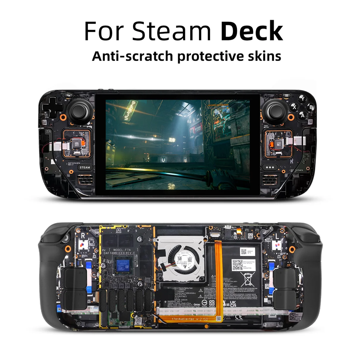 cyberpunk skin vinyl pour console steam ensemble autocollant de housse pour console autocollants haut de gamme
