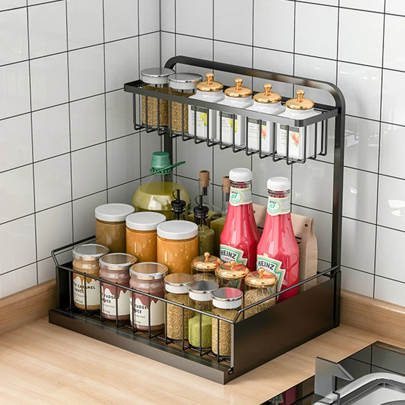 

Кухонная раковина HOOKI, настольная полка, выдвижной ящик, бутылка для приправ, фотоорганайзер