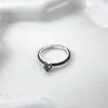 2025 Valentine's Day 925 Silver Black & Pink Heart Shiny Zircon Rings Trendy Ring for Women Love Gift DIY Fine Jewelry 3