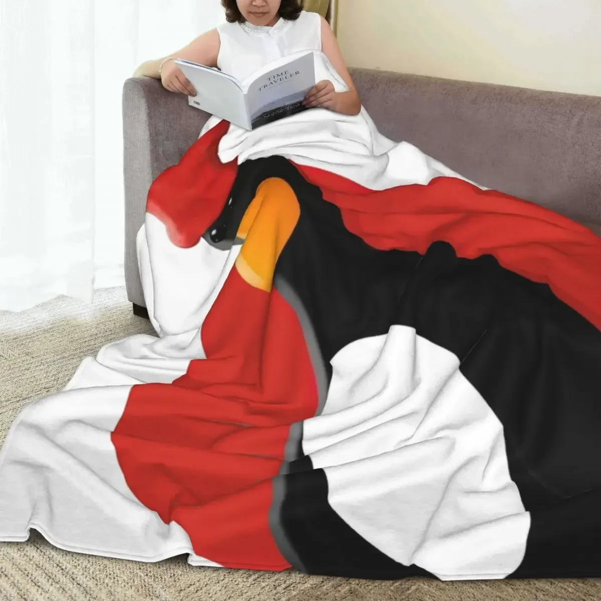 Feathers Mcgraw Silent Penguin Blanket Flannel Wallace Gromit Lightweight Throw Blankets for Car Sofa Couch Bedroom Quilt 4
