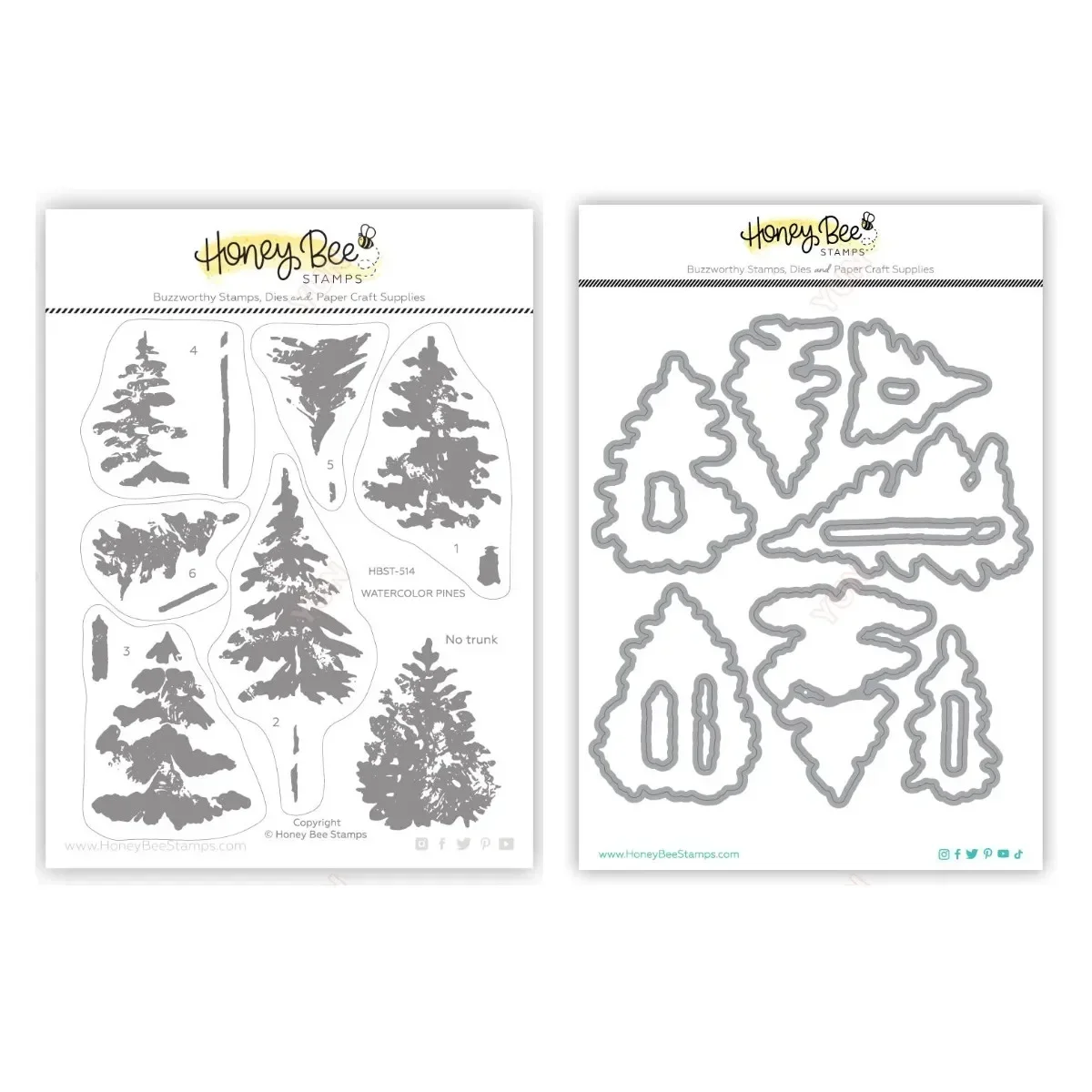 

New 2023 Greeting Cards Watercolor Pines DIY Handmade Metal Cutting Dies Silicone Stamps Scrapbooking New Make Photo Album Card