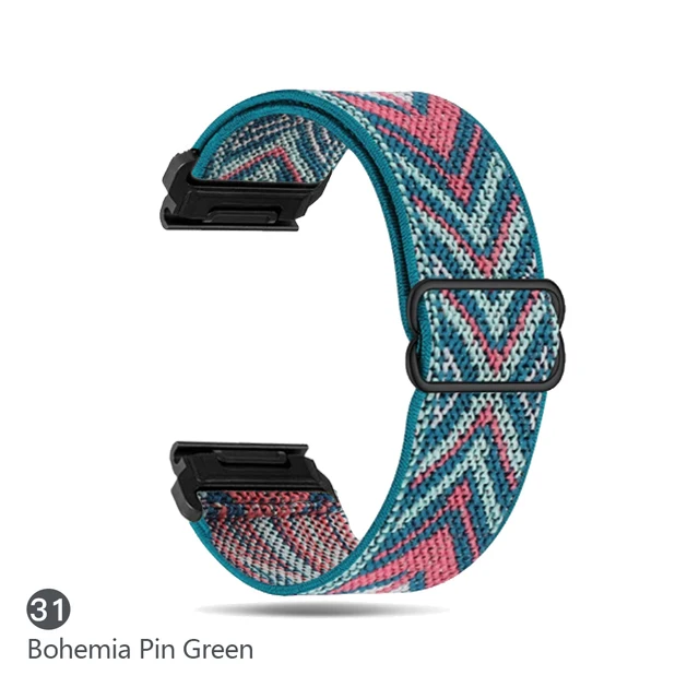 Elastic Woven Nylon Watch Strap - Available in 20, 22, and 26 mm Widths