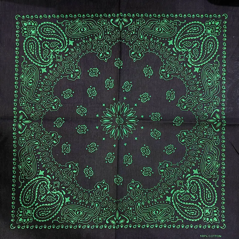 New Fashion Hip Hop 100% Cotton Bandana Square Scarf 55cm*55cm Black Red Paisley Headband Printed For Women/Men/Boys/Girls - Image 53