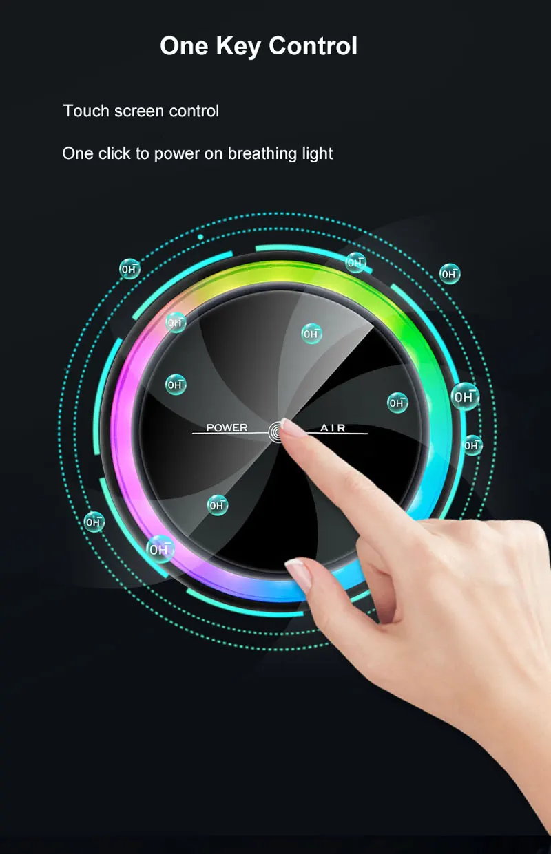 Car Air Purifier Colourful Night Light H12 filter Odor Removal Vehicle Usb Negative Ion Car Smell Fresh Device WHITE BLACK
