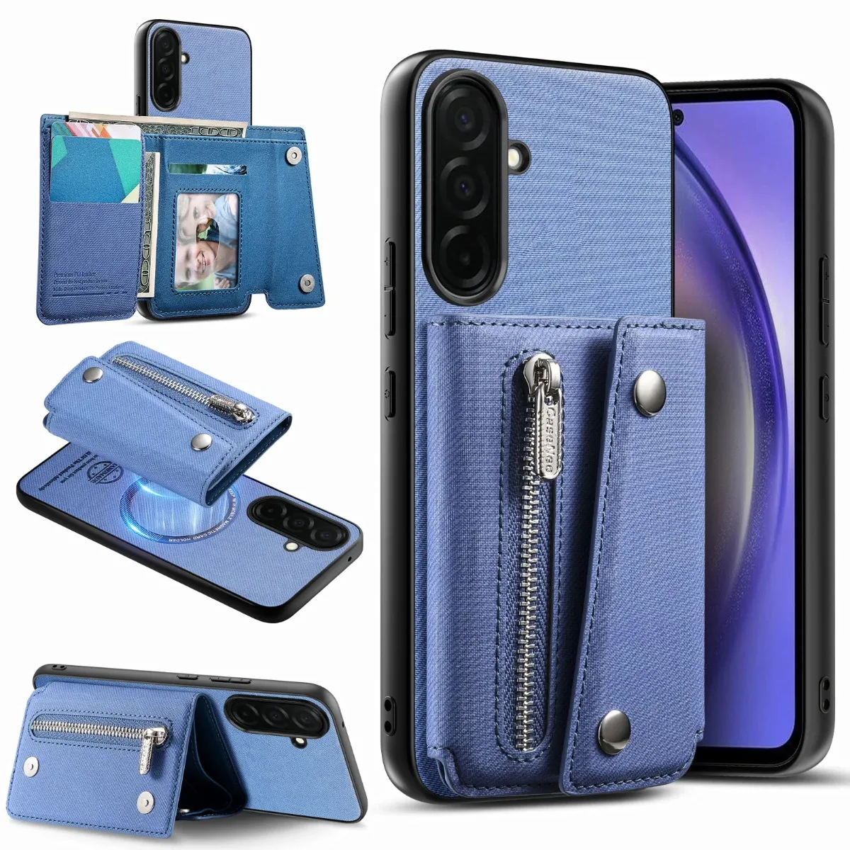 Detachable Magnetic Wallet Phone Case with Magsafe Integration