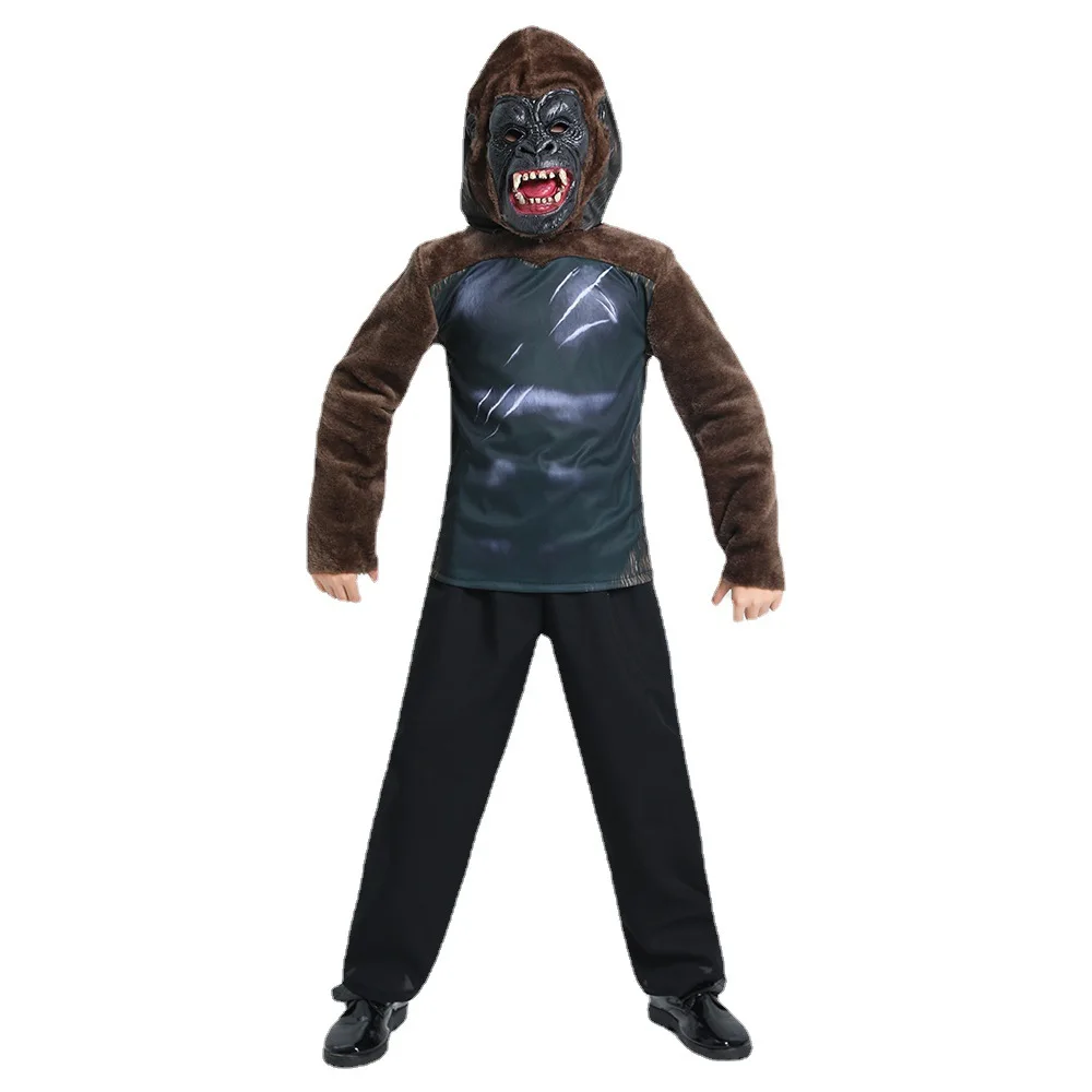 Movie Gorilla King Kong Character Latex Mask Kid Top Cosplay Halloween