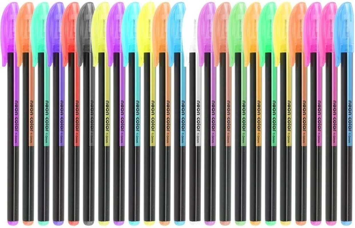 Set 48 Penne Colorate A Inchiostro Gel Per Disegno E Manga, Con Punta 1,0 Mm, Custodia Inclusa: 12 Metallic, 12 Glitter, 12 Neon E 12 Gouache, Per Adulti E Bambini