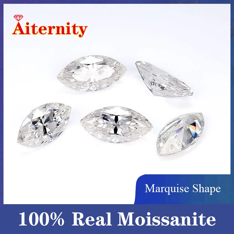 Rare Marquise Cut Moissanite Loose 0.36ct Stone D Color Vvs1 Lab Grown