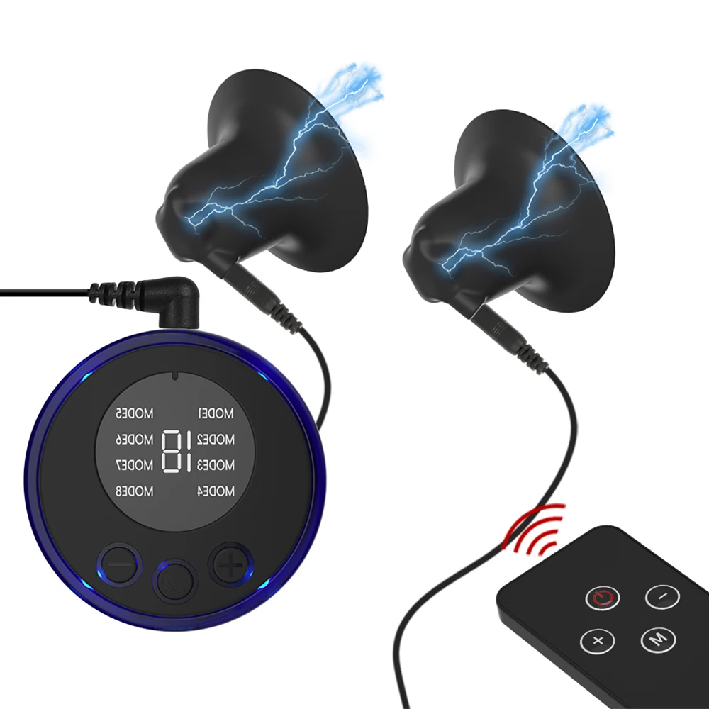 Electric Shock Nipples Clamps Breast Stimulation Metal Bdsm Sex Toys