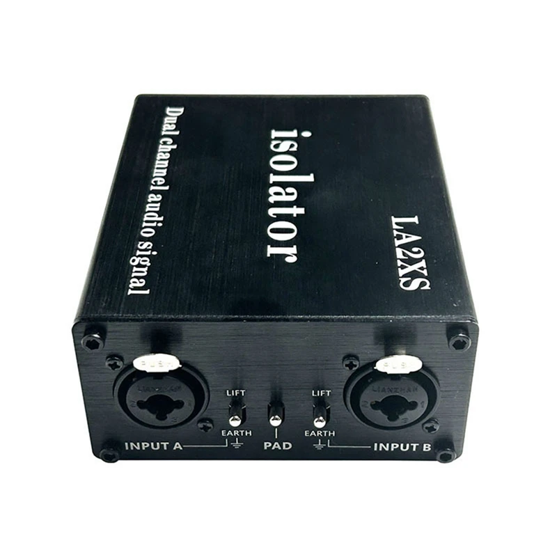 1Pcs Audio Signal Isolator Eliminates Current Noise Dual-Channel 6.5 XLR Mixer Audio Isolator LA2XS 5