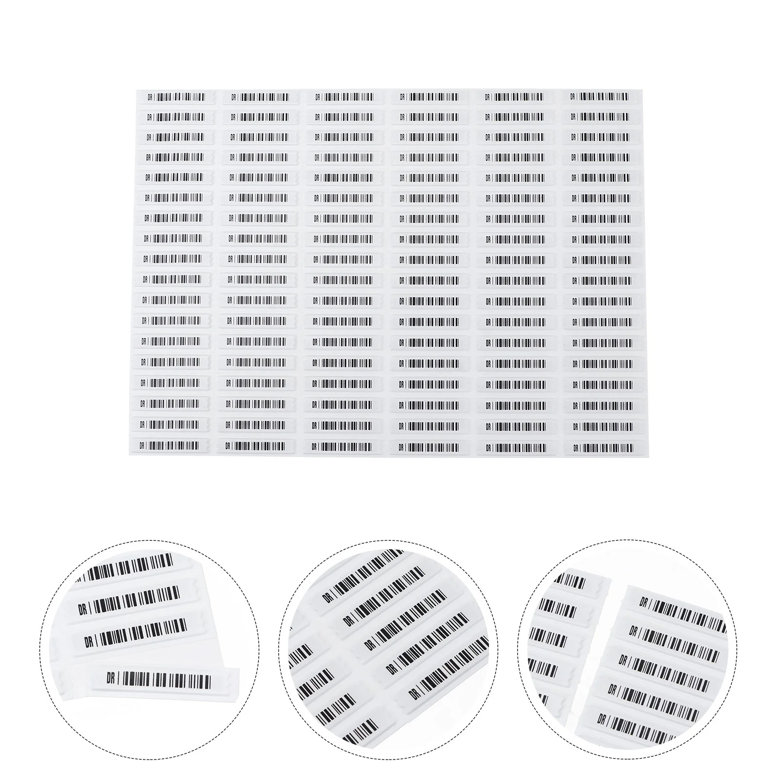 

AM Security Tags Soft Label with Mock Barcodes for Retail Store EAS Anti-Theft System Machine Self-Adhesive DR Label Stic