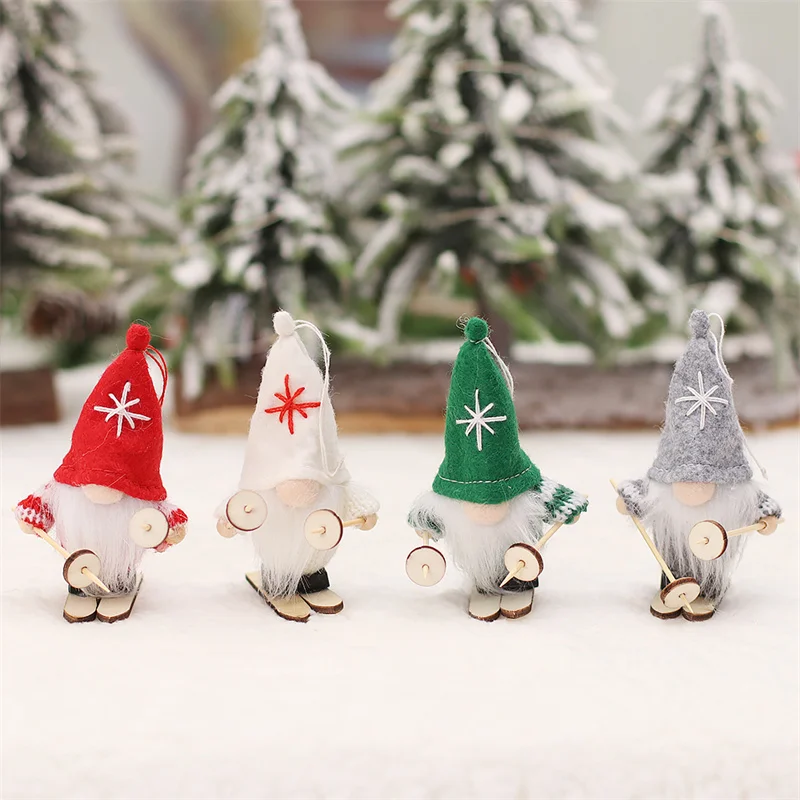 Gnome Doll Navidad Kids New Year Gifts Forest Old Man Christmas Mini Doll Christmas Tree Pendant Xmas Decorations for Home