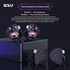 CVJ Night Elf Dual-Channel 3 Dynamic Driver In-Ear Wired HIFI Headphones High-Quality Earbuds with Microphone 3.5mm 1