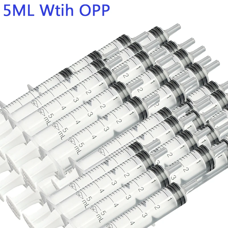 5ml No needle! Injector Syringe 5/10/20/50/100Pcs With OPP Sampler Lab Nutrient Measuring Tools Animal Food Feeding 5ML Syringes pet syringe disposable plastic syringe