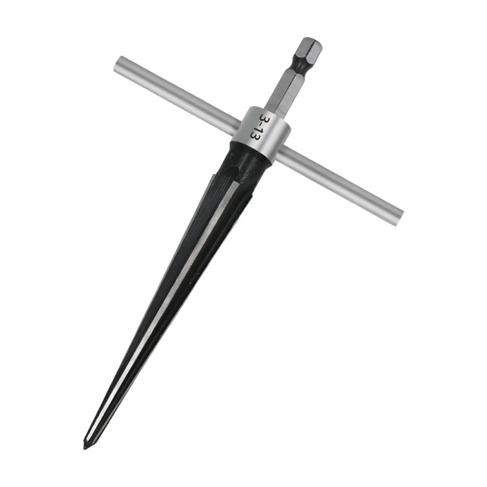 

T-Handle Taper Reamer Bridge Pin Hole Steel Handle Drill Tool 6 Fluted Chamfer