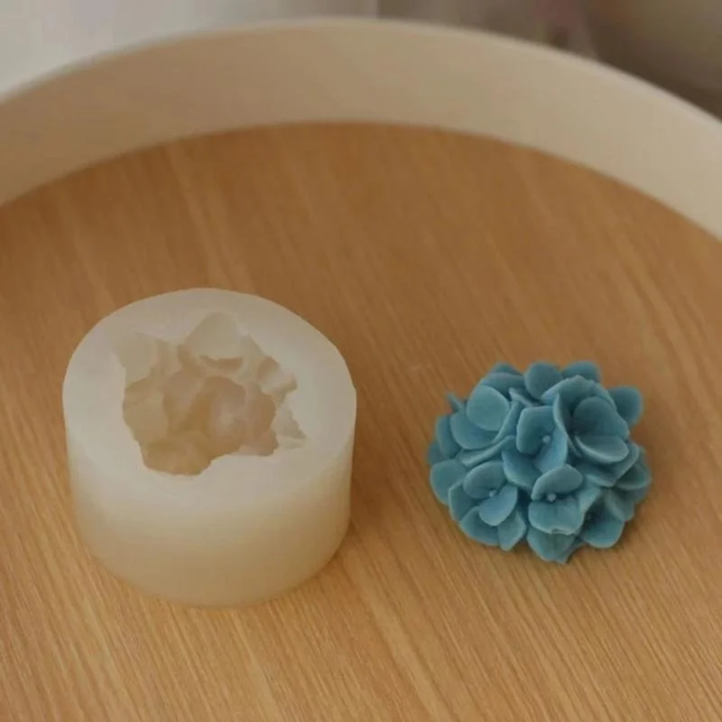 Hydrangea Flower Mold Decoration Plant Soap Molds Flowers Candle Moulds Bouquet Making Clay Silicone Molds Candle Making Kit