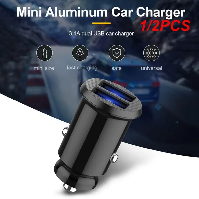 

1/2 шт., автомобильное зарядное устройство А с двумя Usb-портами