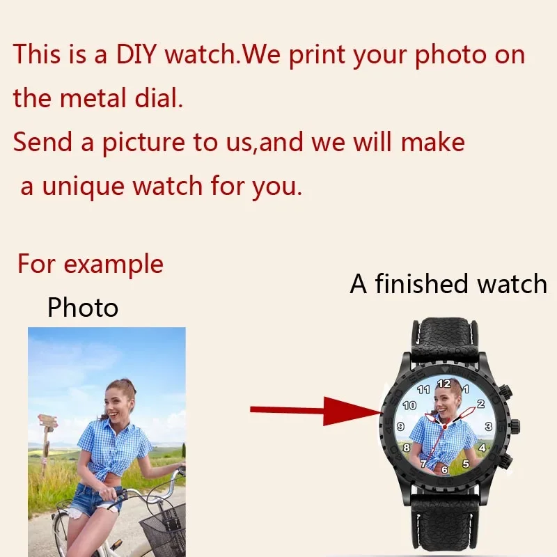 A3332 men custom photo watch silicone strap rubber watchband waterproof sport gym Relogio Masculino personalized festival gift