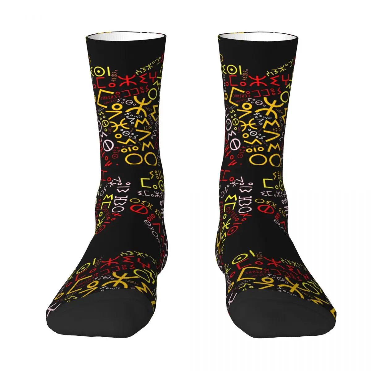 

Flag Amazigh N Imazighen Contrast color socks Knapsack Compression Socks Geek Casual Graphic Adult Socks