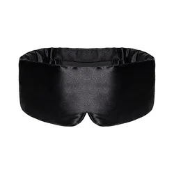 Luxurious Mulberry Silk Padded Sleep Mask for Ultimate Light Blocking and Comfort (Black)