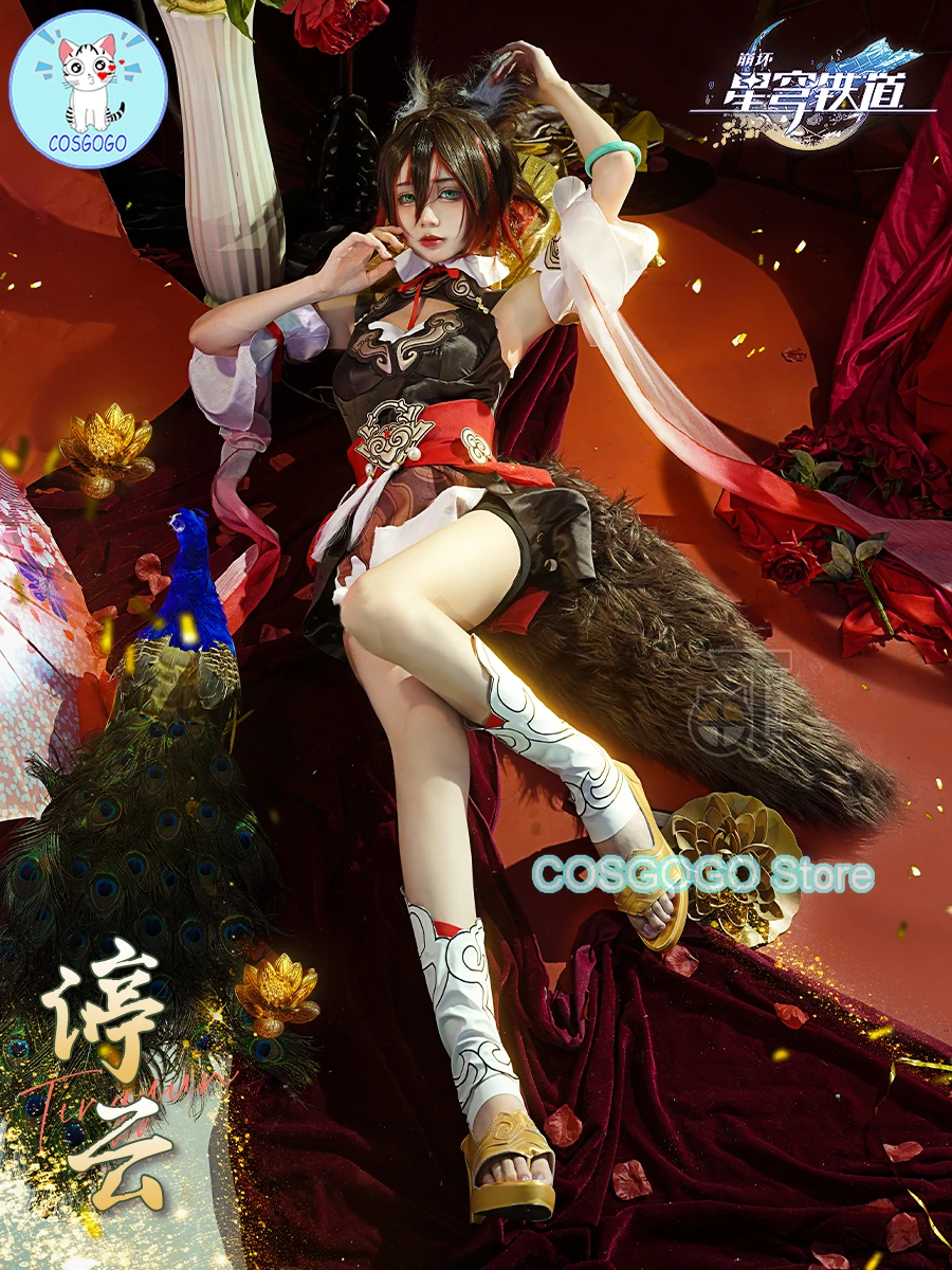 

COSGOGO Game Honkai: Star Rail Tingyun Cosplay Costume Tail Halloween Party Suit Elegant Lovely Dress Antique Outfit Women