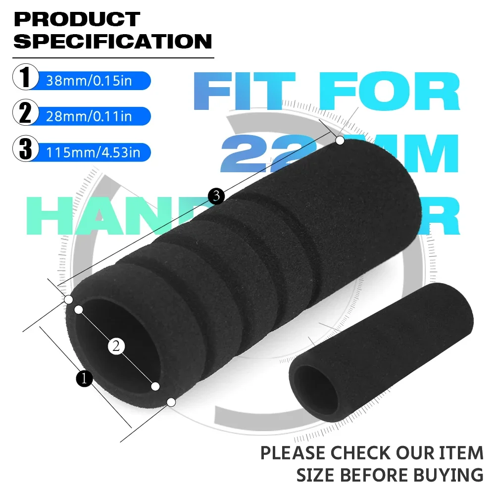 Universal 22mm Motorcycle Handlebar Foam Hand Grips Sponge Gloves Lever Cover Anti-slip Motocross Dirt Pit Bike Electric Scooter