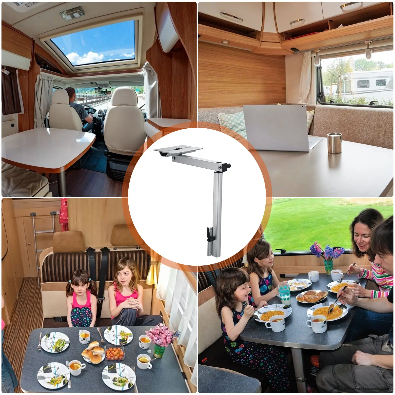 50/100KG Movable Table Leg 360° Rotation Adjustment Height Aluminum Alloy Then Disassembly Suitable for Camping RV Furniture Leg