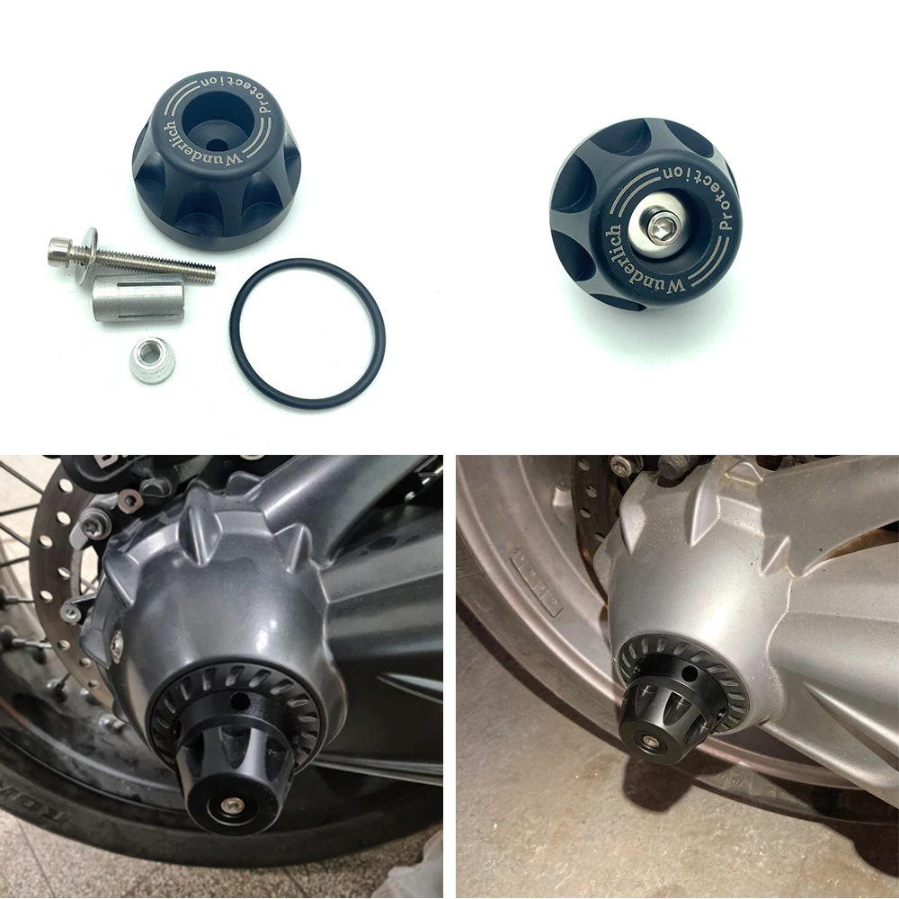 

R1200GS REALZION Motorcycle Rear Wheel Fork Axle Sliders Cap Pad Crash Falling Protector For BMW R 1200 GS 1200GS RS R LC ADV