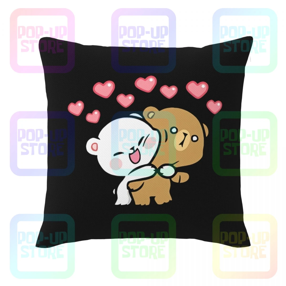 Funky Milk And Mocha Cartoon Bear Character Linen Pillowcase Throw Pillow  Cover Bedding Customized Anti Bacterial| | - AliExpress