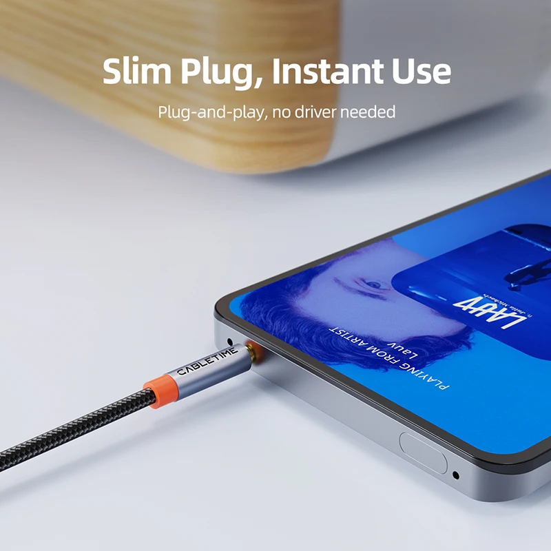 High-Fidelity 3.5mm Audio Extension Cable with Microphone Support