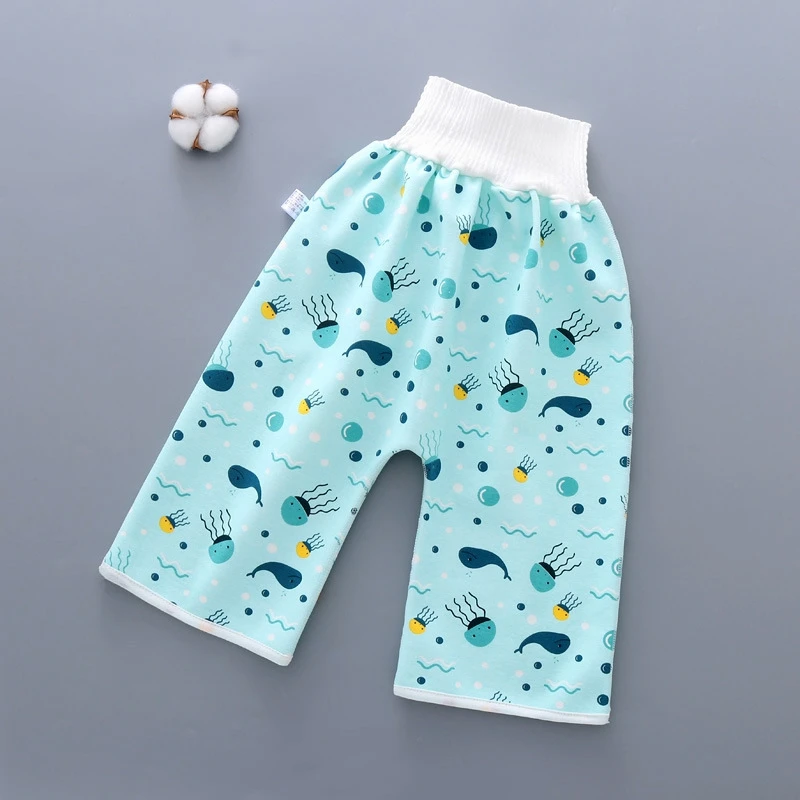 Couche-culotte en coton imperméable pour bébé, pantalon respirant d'entraînement pour tout-petits