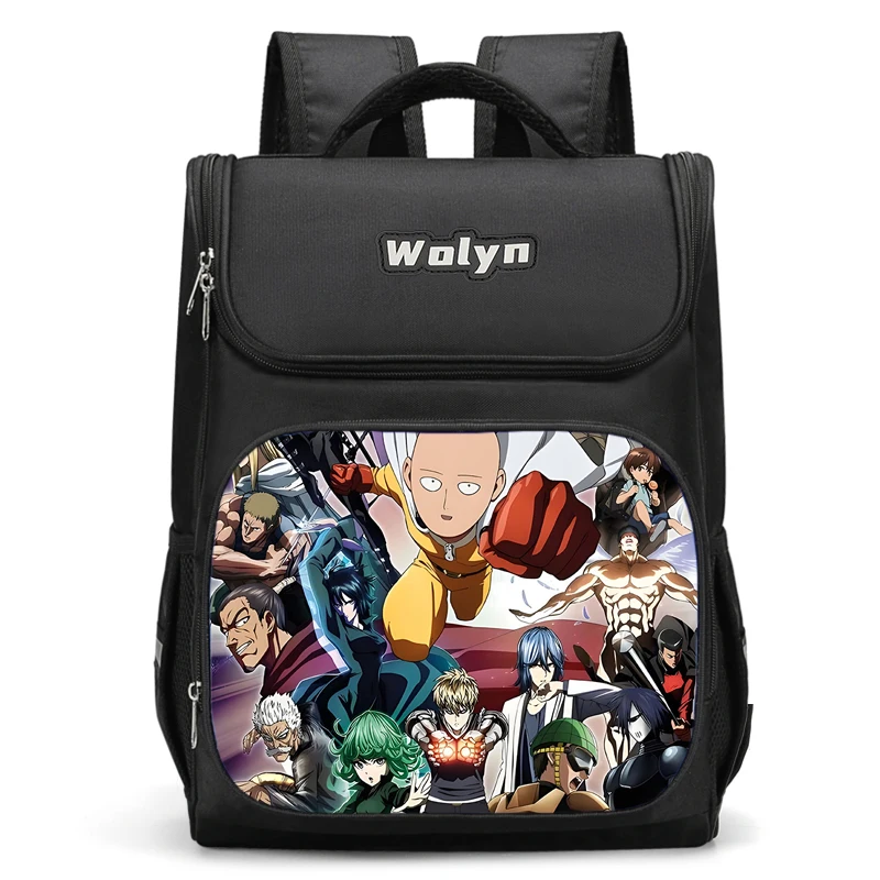 Large Child Anime One Punchs Man Backpack Boy Girls School Bag For Men Women Traveling Backpack Durable and Multi Compartmen 3
